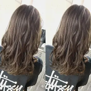 セミロング カラー ヘアアレンジ Merci メルシー 福岡、今泉のヘアスタイル