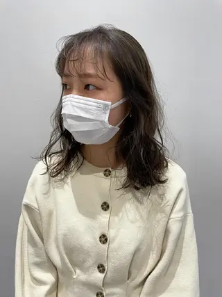 ミディアム パーマ 狩野 羅夢のヘアスタイル