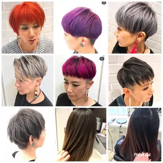 カラー クロスパーマ松永裕久 似合わせカットのヘアスタイル