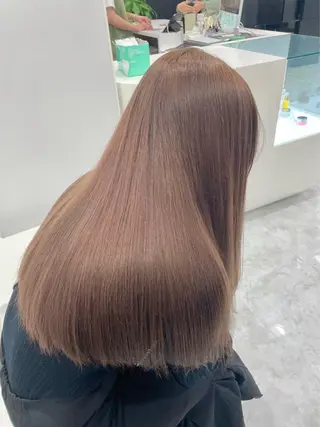 ロング カラー 渋谷人気1位✨カラー 縮毛、髪質改善のヘアスタイル