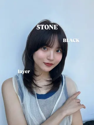 ミディアム カラー ナチュラル🕰️銀座 /Ruko🌱のヘアスタイル