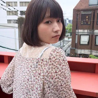 ショート カラー 薬院:今泉/上川美幸 ボブ/顔周りレイヤーのヘアスタイル