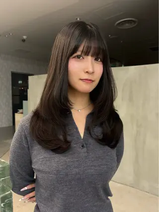 ロング カット×ブリーチカ ラー‪/yuNa🩶のヘアスタイル