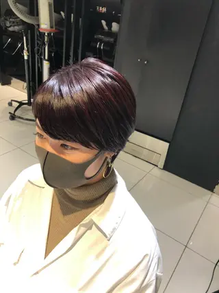 ショート カラー ✨髪質改善ストレート ×ミニボブ✨萩原　翼のヘアスタイル