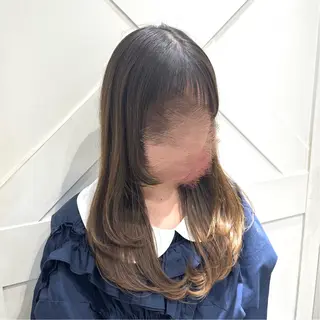ロング 横浜|韓国レイヤー| 暖色カラー|まなとのヘアスタイル