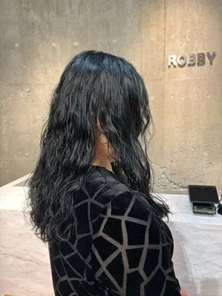 ロング カラー ショートパーマ 🫧ちひろ🫧のヘアスタイル