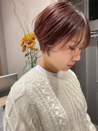 ショート カラー ボブ/ミニボブ 透明感カラーkadoのヘアスタイル