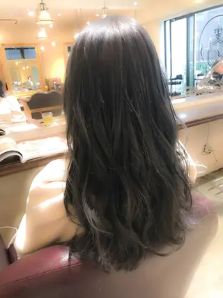セミロング カラー ヘアアレンジ 🌈髪質改善💕 縮毛矯正✨青木まで✨のヘアスタイル