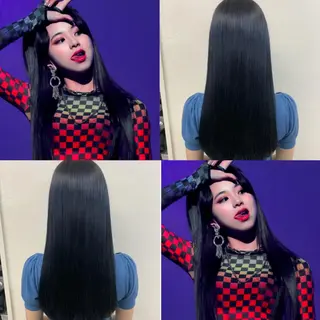 ロング カラー NANAMI🩵 大人可愛い韓国ヘアのヘアスタイル