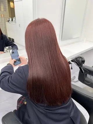 カラー トレンド暖色ヘア🍒 miu🍒のヘアスタイル