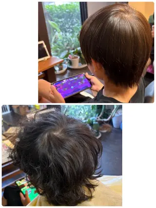 ショート パーマ 山本 あやめ子のヘアスタイル