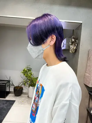 ショート カラー メンズ ウルフ🦋顔まわり ❤︎ ͛MEIのヘアスタイル