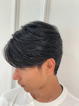 メンズ 女性モデル募集中‼️ メンズパーマ片岡優介のヘアスタイル