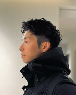 パーマ メンズ メンズショート 丸山 航輝のヘアスタイル