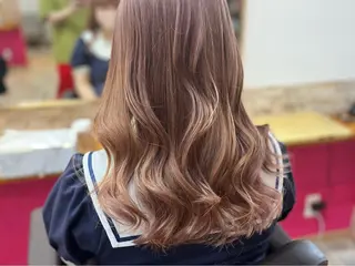 ロング カラー ヘアカラー&縮毛矯正 STAR☆RIVERのヘアスタイル