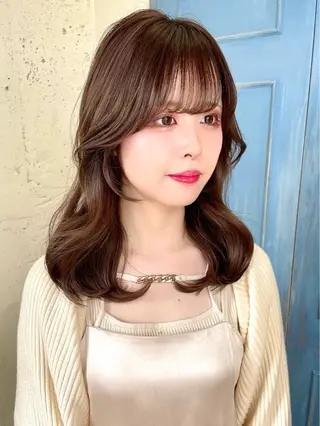 セミロング 江口 さやかのヘアスタイル