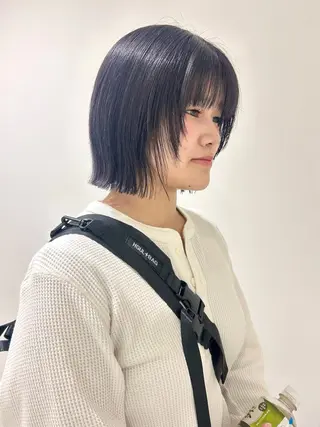 ショート カラー 👔ボブ﹨髪質改善 ストレート🩳ももかのヘアスタイル