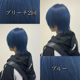 ショート カラー 雅/ダブルカラー/ 白髪ぼかしハイライトのヘアスタイル