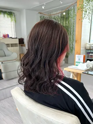 セミロング ツヤカラー🤍 ARISAのヘアスタイル