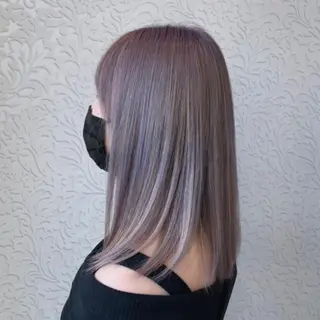 ミディアム 顔周りカット/透明感 カラー🤍大塚蛍のヘアスタイル