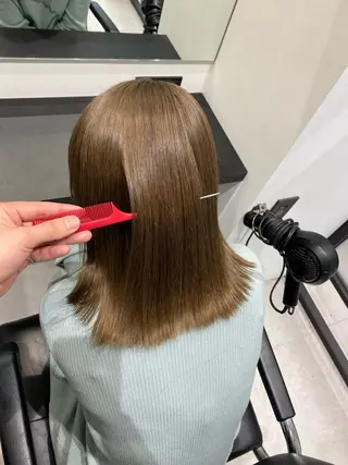 セミロング カラー 吉武 茂暉のヘアスタイル