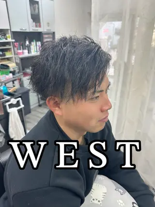 パーマ メンズ WEST✂︎AKI HIRO✂︎大和高田のヘアスタイル