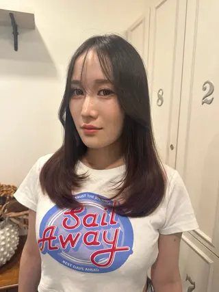 セミロング nana l 韓国スタイル౨ৎのヘアスタイル