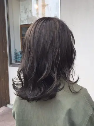 ミディアム セミロング カラー ヘアアレンジ 酒井 透のヘアスタイル