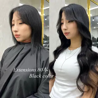 ロング カラー シールエクステ特化 ハイトーン、NANAのヘアスタイル