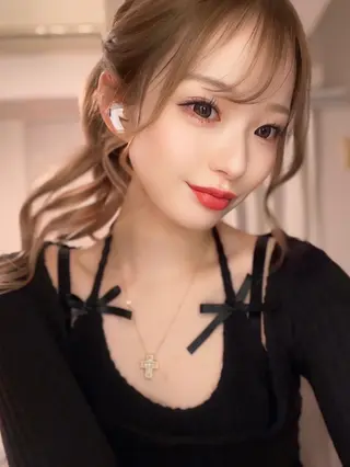 ロング カラー ヘアアレンジ LIP 大阪本店 エクステ 堀谷和孝のヘアスタイル