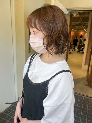 ショート パーマ 似合わせボブ×地毛風 縮毛矯正❕ayanaのヘアスタイル