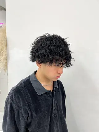 パーマ メンズ ロン毛美容師 タイチ👽のヘアスタイル