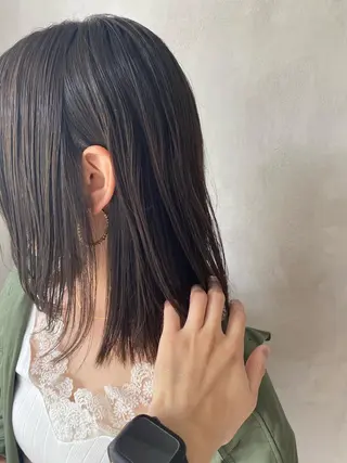 ミディアム レイヤー/顔周り小顔 /大嶋伸吾のヘアスタイル