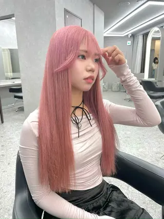 ロング カラー 香月 元希のヘアスタイル