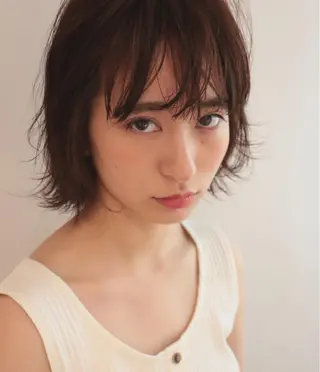 ミディアム カラー 安村 美奈のヘアスタイル