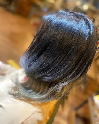 セミロング カラー ハイライト/インナー /ブリーチ/レイヤーのヘアスタイル