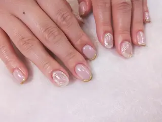 ネイル はばすみれ🎀ﾈｲﾙ 光ﾌｪｲｼｬﾙ ﾍｱのネイルデザイン