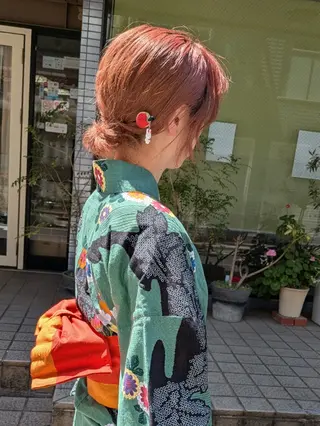 大人女性カット/ヘア セット✨️片本🌸のヘアスタイル