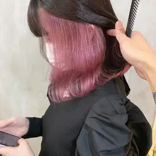 ミディアム カラー なかの たくみのヘアスタイル