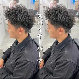 ショート カラー パーマ ヘアアレンジ メンズ 亀井隆汰/メンズ専門 パーマ特化美容師のヘアスタイル