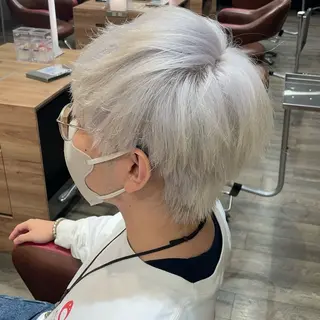 ショート カラー メンズ 大人可愛い/レイヤー /ブリーチ/溝口誠二のヘアスタイル