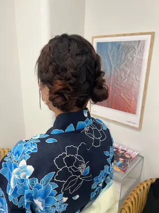 ヘアアレンジ アレンジ/ブラウン カラー HARU🕯のヘアスタイル