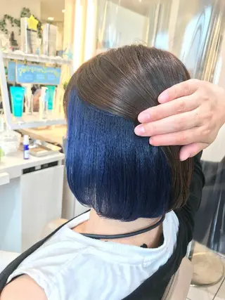 ミディアム カラー ＡＳＨ大宮/ブリーチ 髪質改善/カラーのヘアスタイル