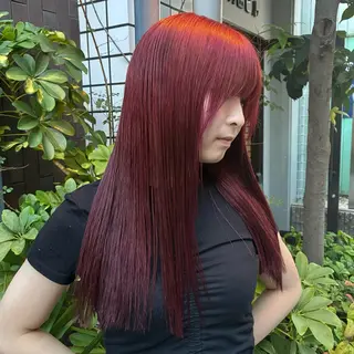 ロング ハイトーン/レイヤー カット/TAKEのヘアスタイル