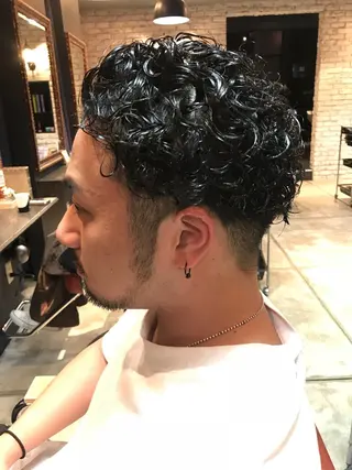 ショート パーマ メンズ 縮毛矯正×髪質改善 店長　DAITOのヘアスタイル