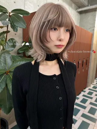 ショート カラー MIKU★デザイン/ 透明感カラー/ボブのヘアスタイル