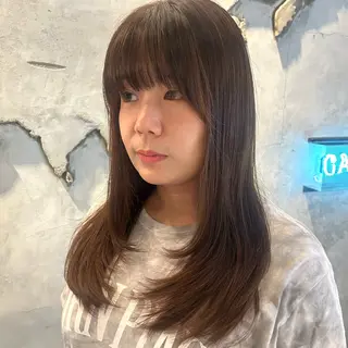 ロング ベージュ/透明感/ レイヤー/あやか💕のヘアスタイル