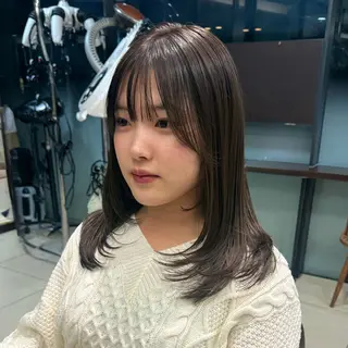 ミディアム パーマ 韓国風パーマ🌿コテ 巻き風パーマ/るいのヘアスタイル