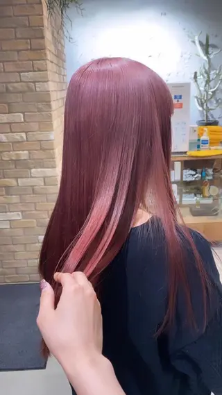 ロング カラー ハイトーンレイヤー 吉祥寺/nana🎀のヘアスタイル