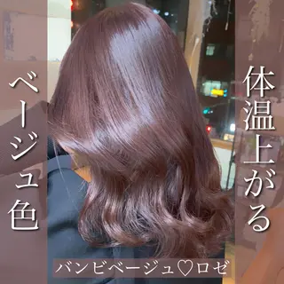 ミディアム カラー ブリーチなし Wカラー🩷星野翔太のヘアスタイル